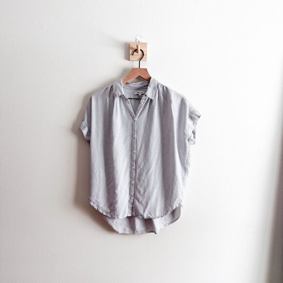 Madewell Central Drapey Stripe Shirt Size S - Picture 3 of 7